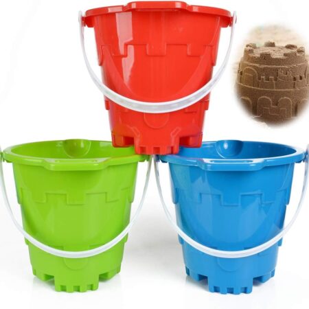 Extra-Large Castle-Shaped Beach Toy Set, 7-inch Large Beach Bucket, Suitable for Beach, Pool, Gardening, and Bathing Scenarios