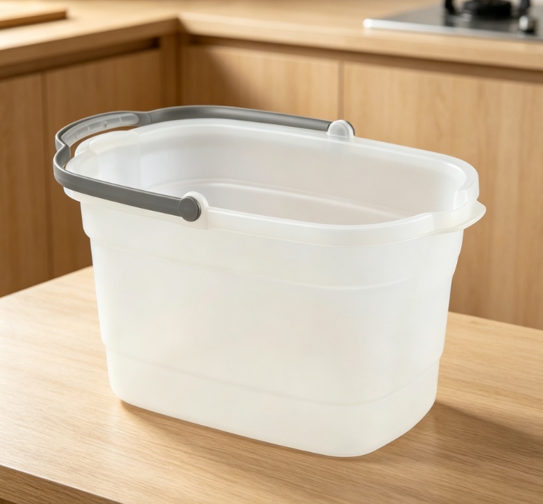 Rectangular Thickened Plastic Hand-held Bucket for Household Mopping and Cleaning